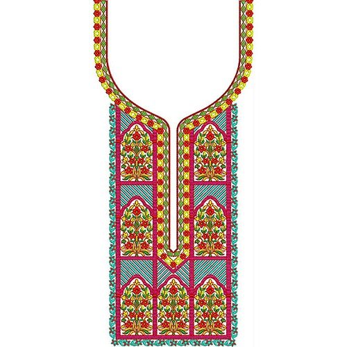 Pakistani Culture Neck Embroidery Design 22623