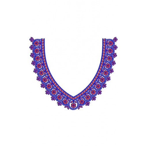 Oman Fancy Kachchi Work Neck Embroidery Design 22624
