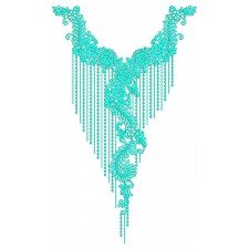 African Clothes Neck Embroidery Design 22842