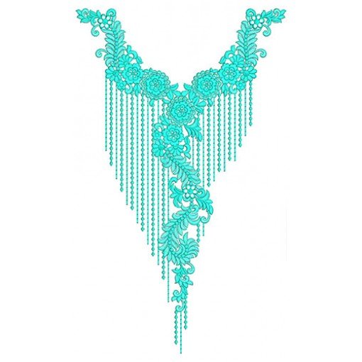 African Clothes Neck Embroidery Design 22842