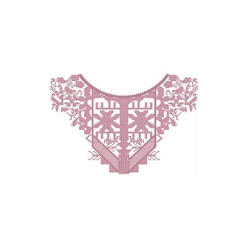 Full Cross Stitch Neck Embroidery Design 22845