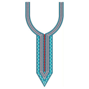 Elegant Neck Embroidery Design 22867