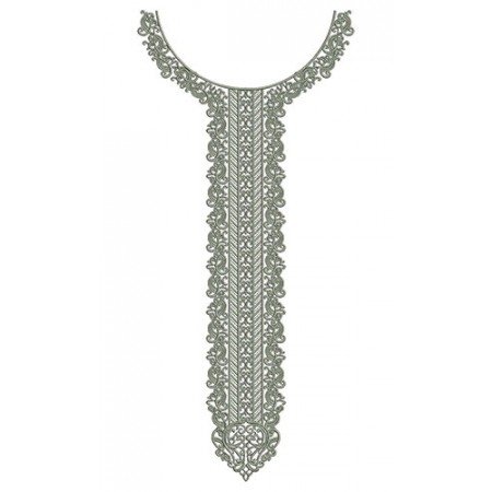 Nigerian Long Neck Embroidery Design 22875