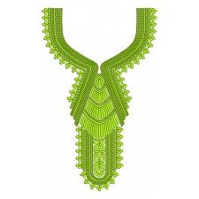Tunisia Dress Neck Embroidery Design 22878