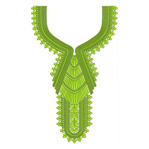 Tunisia Dress Neck Embroidery Design 22878