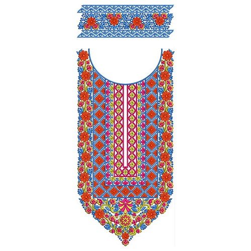 Kosovo Neck Embroidery Design 22949