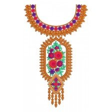 Nigerian Neck Embroidery Design 22951