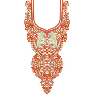 Egypt Neck Embroidery Design 22974