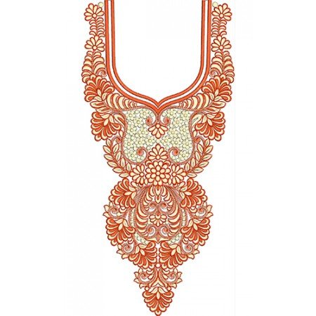 Egypt Neck Embroidery Design 22974