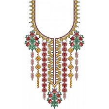 Caftan Flower Neck Design 22976