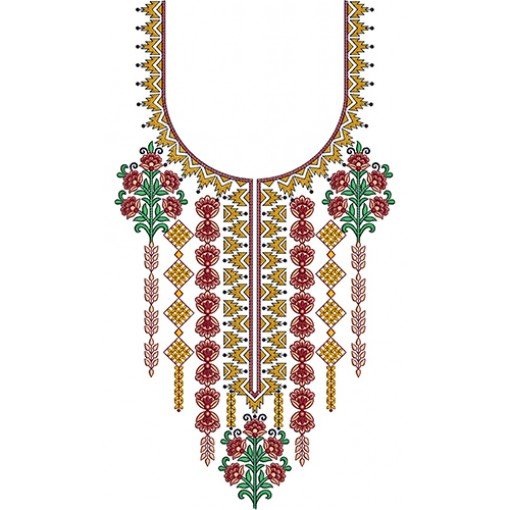 Caftan Flower Neck Design 22976