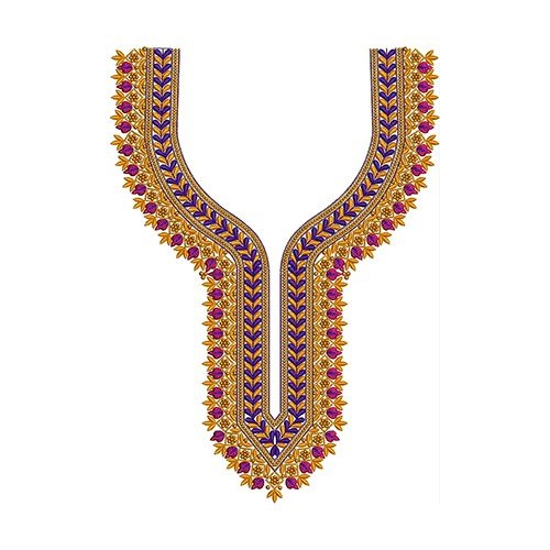 Nigerian Neck Embroidery Design 22994