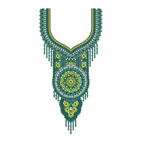 Jalabiya Caftan Embroidery Neck