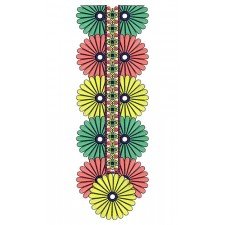 Awesome Floral Neck Embroidery Design 23052