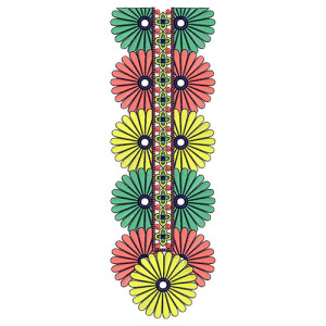 Awesome Floral Neck Embroidery Design 23052