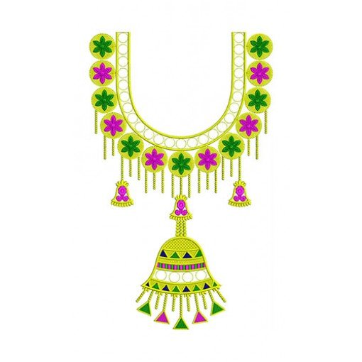 Ornamental Neck Embroidery Design 23181