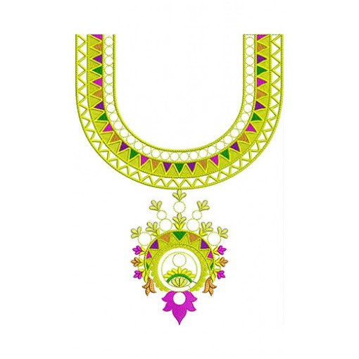 Neck-less Embroidery Design 23182