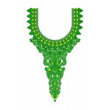 African Embroidery Neckline Design 23209