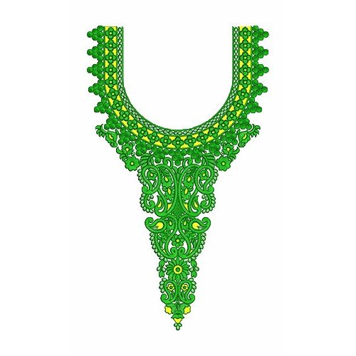 African Embroidery Neckline Design 23209