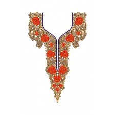 France Style Yoke Embroidery Design 23212