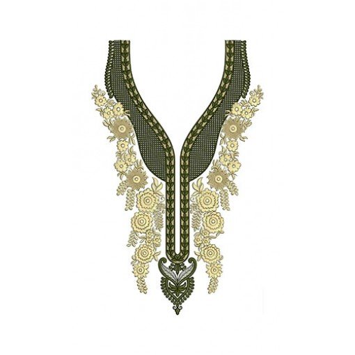 Stylish Neck Embroidery Design 23213
