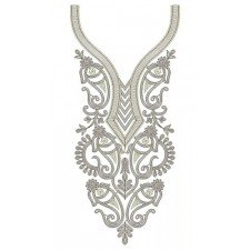 Beautiful Neck Chain Stitch Embroidery Design 23286