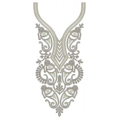 Beautiful Neck Chain Stitch Embroidery Design 23286