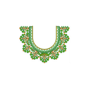 Algeria Neck Embroidery Design 23341