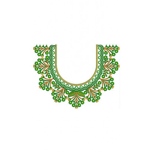 Algeria Neck Embroidery Design 23341