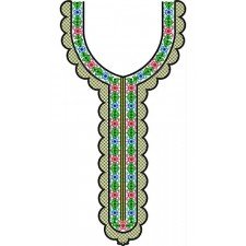 Flower Neck Embroidery Design 23353