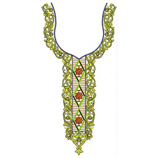 Long Neck Embroidery Design 23354