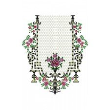 Algerian Neck Embroidery Design 23358