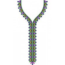 Long Nigerian Men's Neck Embroidery Design 23364