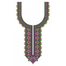 Cross-Stitch Neck Embroidery Design 23369