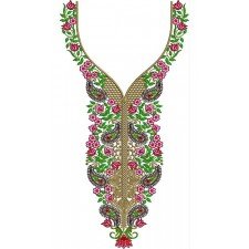 New Neckline Embroidery Design 23379