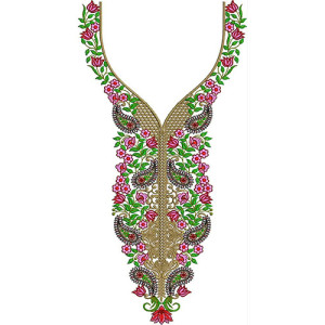 New Neckline Embroidery Design 23379