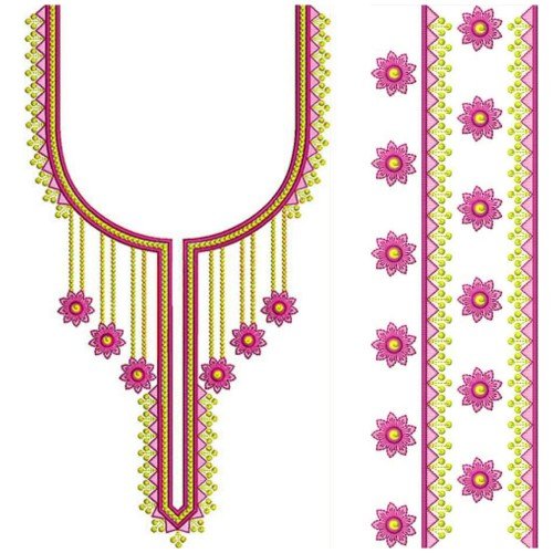 Australian Neck Embroidery Design 23396