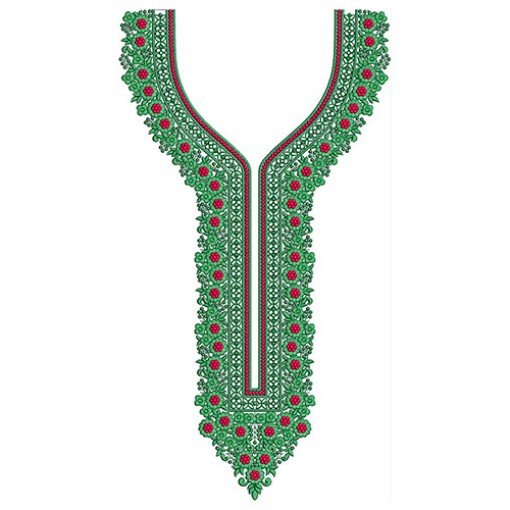 Little Round Shape Flower Neck Design 23532
