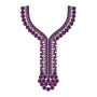 Little Round Shape Applique Neck Design