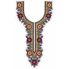 Big Round Shape Flower Neck Design 23565
