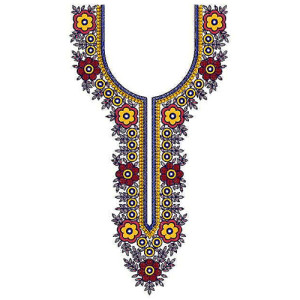 Big Round Shape Flower Neck Design
