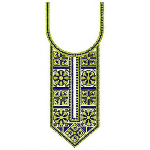 Designer Dress Neck Embroidery Design 23579
