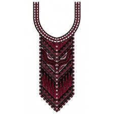 Wavy And Zigzag Line In Neck Design 23581
