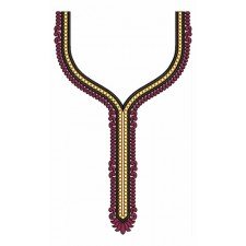 Floral Neck Embroidery Design 23596