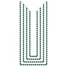 Rhombus Neck Cording Design In Embroidery 23610