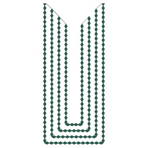 Rhombus Neck Cording Design In Embroidery 23610