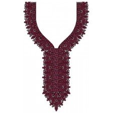 Semi Circle Design In Neck Embroidery 23644
