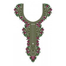 Round Shape Neck With Traditional Mango Design 23655