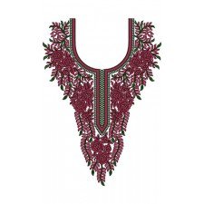 Attractive Flower In Neck Design 23656