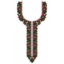 U Shape Neck Embroidery Design 23667